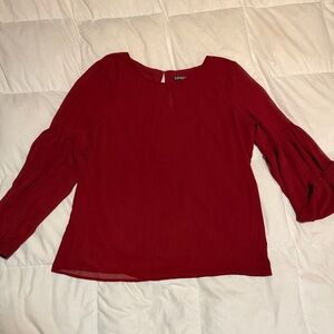 Beautiful red long sleeve blouse